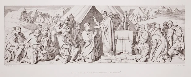 La veille de la bataille, observance pieuse des Normands, de 